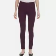 NEW DKNY Jeans Aubergine Stretch Skinny Legging Pants Womens S Rayon Blend