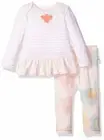 Burt's Bees Baby Girls' Top & Pant Bundle, 100% Organic Cotton, NB