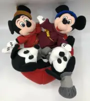 Disney Store & Theme Park 70 Happy Years 4 Mickey Mouse Bean Bag Plush NWT