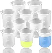 Heatoe 10 Pcs 100 ml Silicone Measuring Cups Epoxy Resin Cups Nonstick Silicone Mixing Cups Resin Glue Tools Cup for Casting Molds, Slime, Art, Waxing, Kitchen, Lab