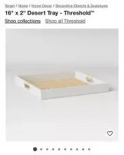 NEW Threshold Studio McGee Serving Tray - NEW 16in L X 16in W X 2 in H