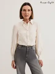 Phase Eight Cream Aneira Sequin Blouse (F50612) | $298