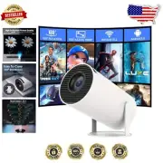 Compact WiFi 6 Bluetooth Projector with Digital Keystone for 40-120 inch Viewing