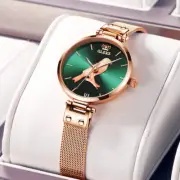 Elegant 8mm Ultra-thin Quartz Ladies Watch with Rose Gold Clasp and 30M Waterpro