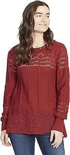 [Vintage America Blues] Women's Fiona Sweater Open Pattern Design Pullover