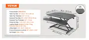 VEVOR Double-Layer Standing Desk Converter 36" x 23.6" Height Adjustable Standing Desk Sit to Stand Converter Stand Up Home Desk ZWE-ZSZ-02
