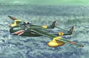 De Havilland Vampire British Jet Fighter Aircraft Wood Model Free Shipping