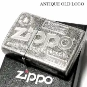 Zippo Oil Lighter Antique Old Logo Nickel Barrel Antique Silver Japan