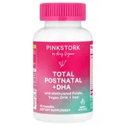 Pink Stork, Total Postnatal + DHA, Berry, 60 Capsules
