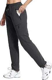 'FLEFRM Womens Hiking Pants Lightweight Tall Insteam 30''/32''/34''/36'' Cargo Pants Quick Dry Water Resistant Elastic UPF 50'