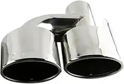1SET 2.5'' Inelt Universal Car Dual Exhaust Tips Compatible For Benz C63 C200 C250 C300 C350 W204 Muffler Tailtip