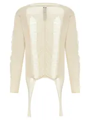 [Rick Owens] Rick Owens-Ls Top Maglioni Bianco-Uomo M