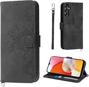 AsWant Wallet Case for Samsung Galaxy A14 5G - Premium Leather Flip Protective Case Magnetic Cover Galaxy A14 with Stand Function (Black)