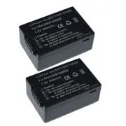 TWO (2) Battery For Panasonic Lumix DMC-FZ60 DMC-FZ62 DMC-FZ70 DMC-FZ80 Camera