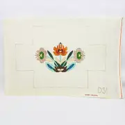 Floral Brick Cover Handpainted Needlepoint Canvas Spindrift Creations DSI