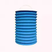 Corrugated Cylinder Chinese Paper Lantern - Blue