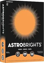 Neenah Astrobrights Bright Color Paper, 8 1/2in. x 11in., 24 Lb, FSC Certified, Cosmic Orange, Ream of 500 Sheets, 21658