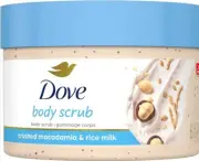 DOVE BODY SCRUB/EXFOLIATING CRUSHED MACADAMIA & RICE MILK 298 GR