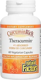 Natural Factors - CurcuminRich Theracurmin 30mg, #1 Absorbed Form of Curcumin, 60 Vegetarian Capsules