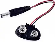 5pack 9v Battery Clip with 2.1mm X 5.5mm Male DC Plug for Arduino by Corpco