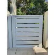 Custom - SQM PRICE - Kits Aluminium Slat Gates Made to Measure CREAM Fences