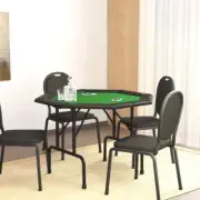 Folding Poker Table 8 Player Card Game Gaming Tables With Build In Cup Holder