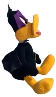 Daffy Duck Plush Looney Tunes 11” Russel Stover Mask Cape Stuffed Animal VTG