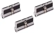 3 x Whitco - 5 Pin Security Screen Door Lock Cylinders with 6 Keys - Key Alike
