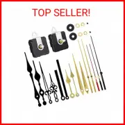 Silent Quartz Clock Movement, Long and Short Shaft Clock Mechanism w/ Hands Batt