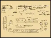 1918 Sopwith Camel Airplane Diagram, Design NEW Sign 30x40" US STEEL XXL Size