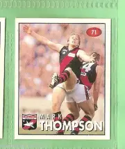 1996 AFL SELECT STICKER #71 MARK THOMPSON, ESSENDON BOMBERS