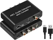 Audio Converter ARC Audio Extractor -Compatible Optical SPDIF Coaxial to Analog 3.5mm Digital to Analog