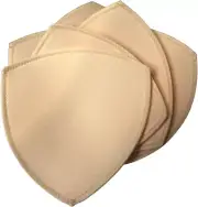 3 Pairs Removeable Triangle Bra Pads Inserts for Bikinis, Sports, Swimsuits