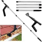 Gutter Roof Cleaning Tool Hook Gutter Cleaning Tool with Splicing Pole Handle