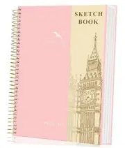 Hardcover Sketchbook for Drawing 8.5 x 11 Spiral Sketch Book for Adults Women