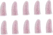 KOCKSHION 10pcs Game Finger Cot Gamer Thumb Glove Finger Protectors Finger Protector Fabric Support Grip Gaming Cover Sleeves Protective Finger Gamer Finger Sleeve Pink Carbon Fiber