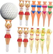 12Pcs Funny Women Golf Tees Cheerleader Bikini Designs Durable Golf Spikes for Ladies Eye Catching Golf Accessories for Fun Play