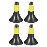 4Pcs 7"x9" Cone Marker Agility Training Obstacle Sports Equipment Black Yellow