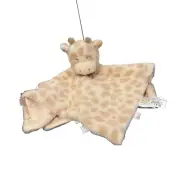 Kellytoy Beige Giraffe Baby Lovey Security Blanket Soft Plush Rattle & Tags 13"