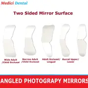 Dental Ortho Intraoral Angeled Photo Mirror Occlusal Buccal & Lingual Two Sided
