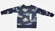 New Garanimals Boy sweatshirt Dinosaurs crewneck Blue pull over Sz 2T