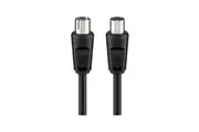 Goobay Antenna Cable (<70 dB) (M/F) for TVs/Receivers/Radios - Black