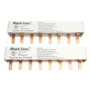 Lot of 2 Altech 2P18U3/8 2 Phase Busbar, 4x 2-Pole, 8-Pin, 480V 80A, Press Fit