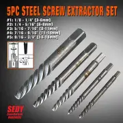 5pcs Damaged Screw Extractor Ezy Set Easy Out Broken Screw Bolt Remover kit