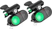 Riaisttd Fishing Rod Alert, Sensitive Bite Alarm, 2.56x2.56 inches, LED Light Indicator, PP Metal Clip, Double Pack Accessory for Women, Family, Outdoor Sports, Saltwater Cycling Events