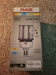 14500 Lumens - 100W - LED Post Top Retrofit Bulb - 400W MH Equal - Selectable CC