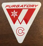 Purgatory Ski Resort Vinyl Sticker Snowboard Printed Durango Colorado VTG Decal