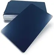 Ebamaz 50PCS Thick 0.45mm Matte Black Finish Aluminum Metal Business Cards Blanks 3.4 X2.13 inch for Customer Laser Engraving (Blank)