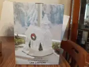 The Paper Store Merry Makers Glitter Church LED Lighted Lantern 10” tall