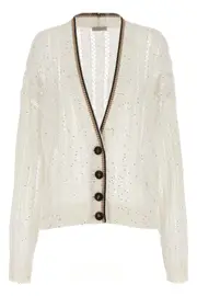 BRUNELLO CUCINELLI 'Dazzling Ribbed Net' Cardigan